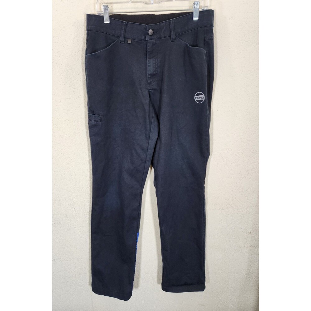 Pepsi G&G Outfitters Work Pants Mens 32/34 Black Blue Stripe pep+ Uniform Cargo
